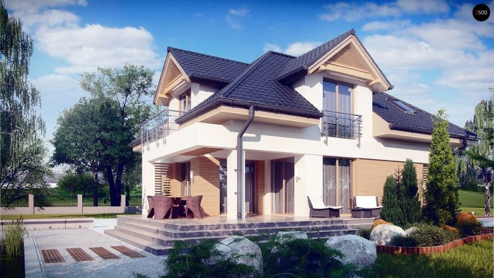 Проект дома U284 P - 3 С мансардным этажом дома в Киеве