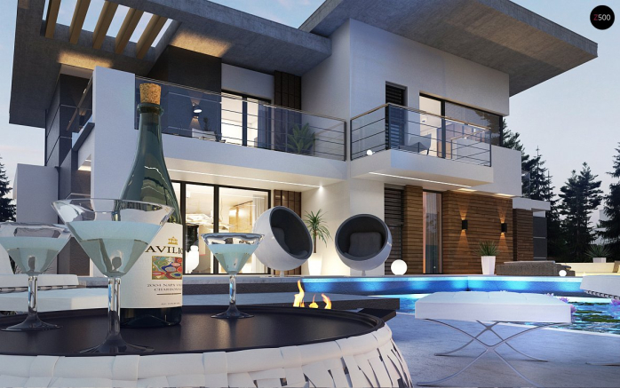 Проект дома Ux22 P - 8 Двухэтажные дома в Киеве