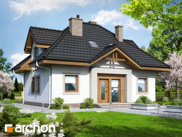 Проект дома Дом в незабудках (H) вер.2 - 2 С мансардным этажом дома в Киеве