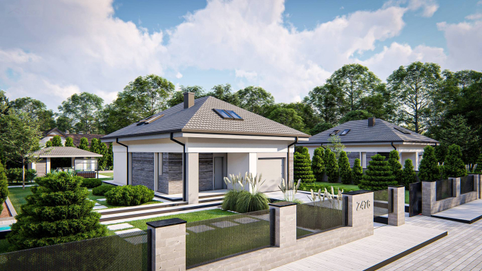 Проект дома U476 - 1 С мансардным этажом дома в Киеве