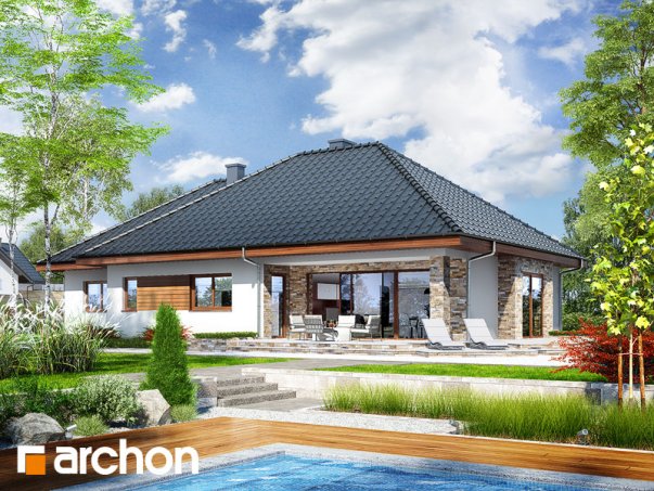 Проект дома Дом в ламбертах - 2 Одноэтажные дома в Киеве