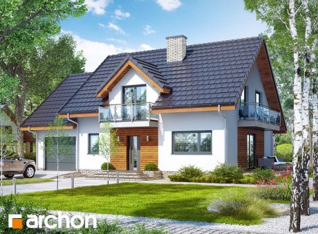 Проект дома Дом в красных кустах