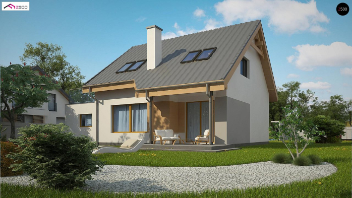 Проект дома U146 GP - 4 С мансардным этажом дома в Киеве