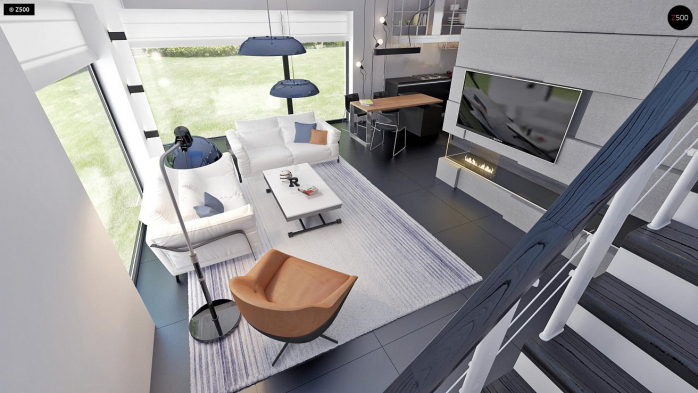 Проект дома Ux63 B+PK - 11 Двухэтажные дома в Киеве