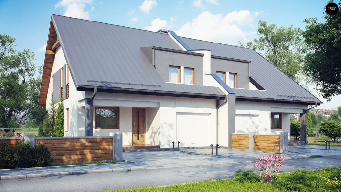 Проект дома Ub15 - 1 С мансардным этажом дома в Киеве