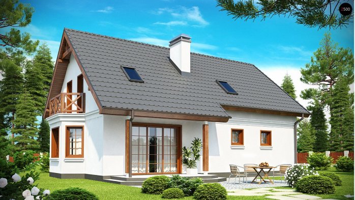 Проект дома U178 - 2 С мансардным этажом дома в Киеве