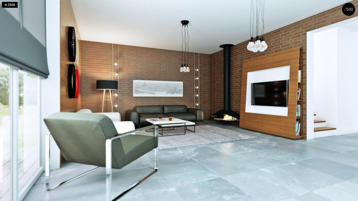 Проект дома U283 - 5 С мансардным этажом дома в Киеве