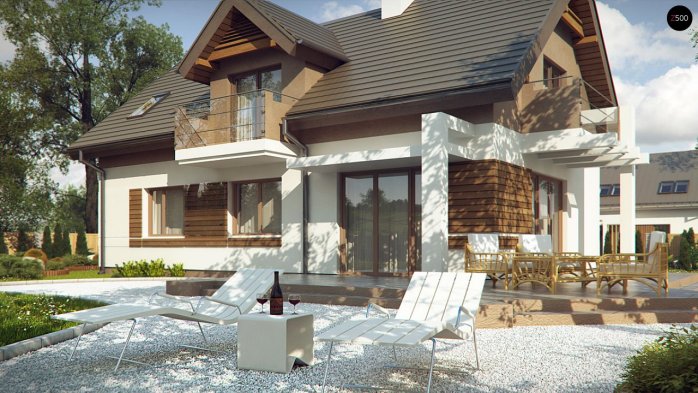 Проект дома U223 - 3 С мансардным этажом дома в Киеве