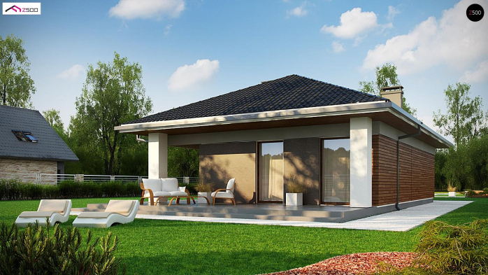 Проект дома U366 - 4 Одноэтажные дома в Киеве