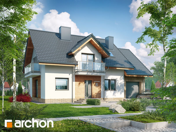 Проект дома Дом в рододендронах 23  - 1 С мансардным этажом дома в Киеве