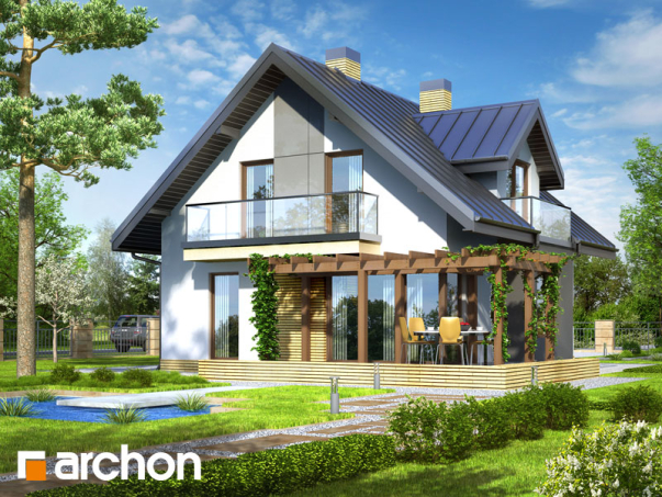 Проект дома Дом в рододендронах (Н) вер.2 - 2 С мансардным этажом дома в Киеве