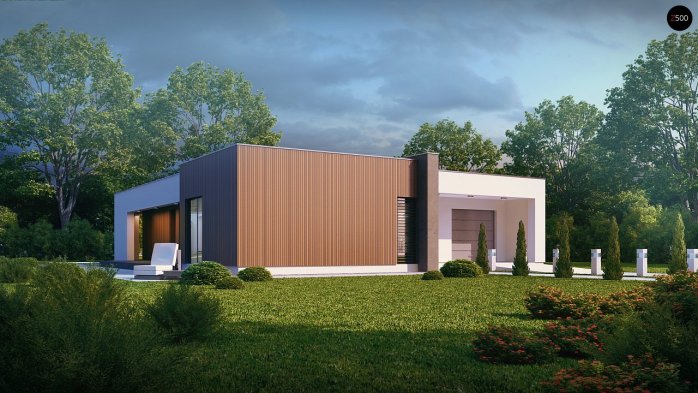 Проект дома Ux49 - 4 Одноэтажные дома в Киеве