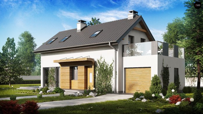 Проект дома U298 - 1 С мансардным этажом дома в Киеве