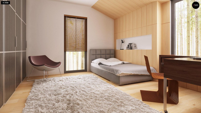 Проект дома Ux40 - 9 С мансардным этажом дома в Киеве