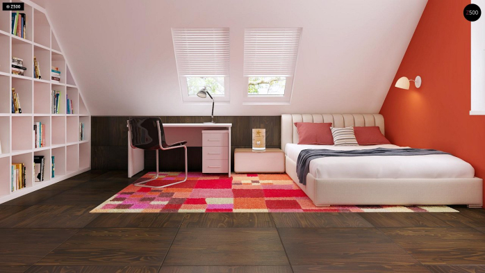 Проєкт будинку U66 D zp - З мансардним поверхом дома у Києві