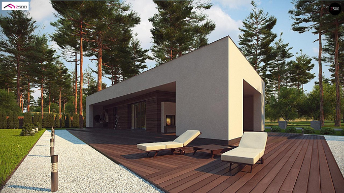 Проект дома Ux80 - 6 Одноэтажные дома в Киеве