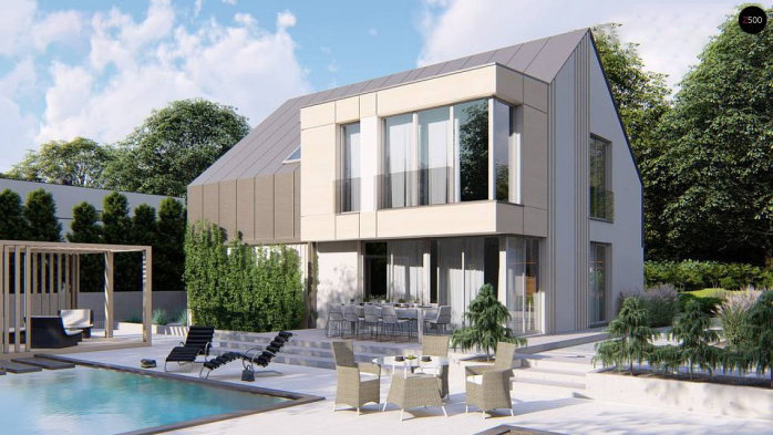 Проект дома U408 - 6 С мансардным этажом дома в Киеве