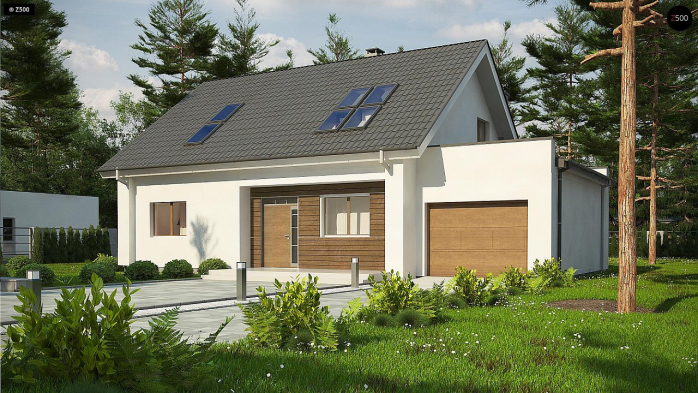 Проект дома U266 A - 2 С мансардным этажом дома в Киеве