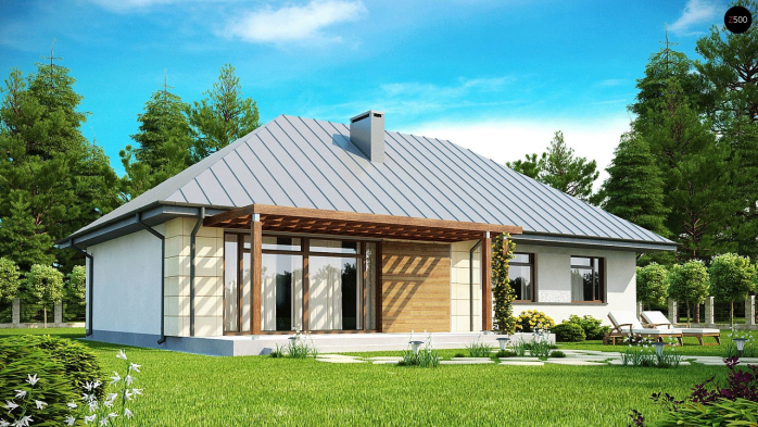 Проект дома U140 v1 - 2 Одноэтажные дома в Киеве