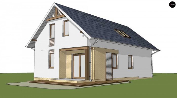 Проєкт будинку U71 GL - З мансардним поверхом дома у Києві