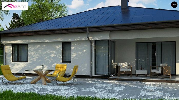 Проект дома U200 L + 100 - 4 Одноэтажные дома в Киеве