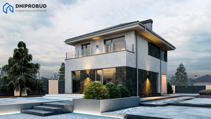 Проект дома DB 49 - 1 Двухэтажные дома в Киеве