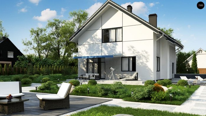 Проект дома Uu7 - 3 С мансардным этажом дома в Киеве