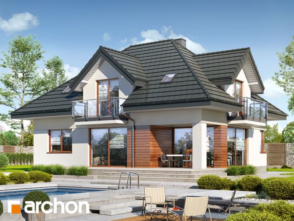 Проект дома Дом в сливах 2 - 2 С мансардным этажом дома в Киеве