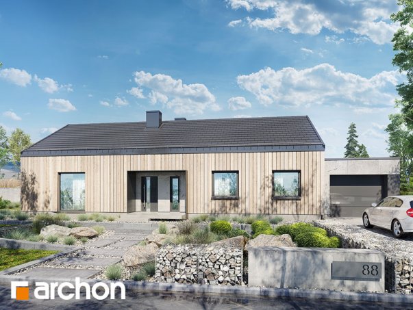 Проект дома Дом в мекинтошах 8 - 2 Одноэтажные дома в Киеве