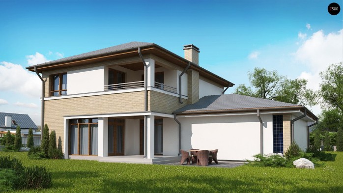 Проект дома Ux24 GL2 - 2 Двухэтажные дома в Киеве