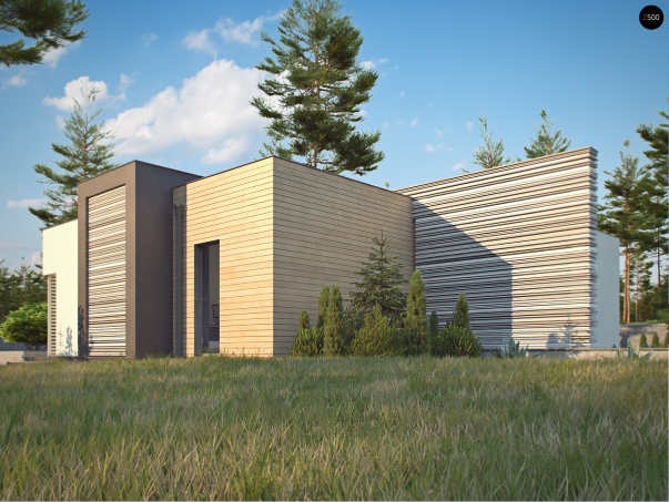 Проект дома Ux65 - 4 Одноэтажные дома в Киеве