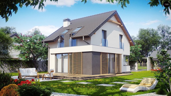 Проект дома U290 - 1 С мансардным этажом дома в Киеве