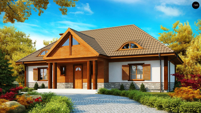 Проект дома U20 - 1 С мансардным этажом дома в Киеве